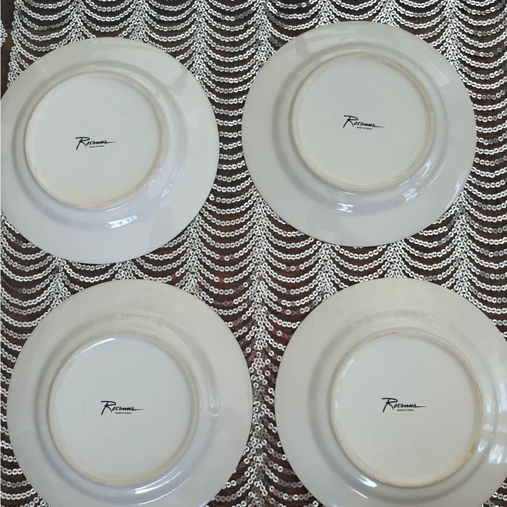 Rosanna holiday shoe Christmas themed salad/desert plates set of 4 - Picture 9 of 9